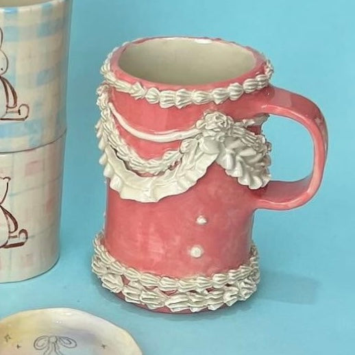 3 x Custom Tall Pink Icing mug