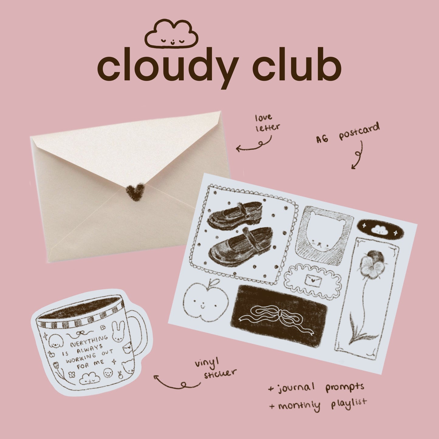 Cloudy Club - a monthly snail mail club