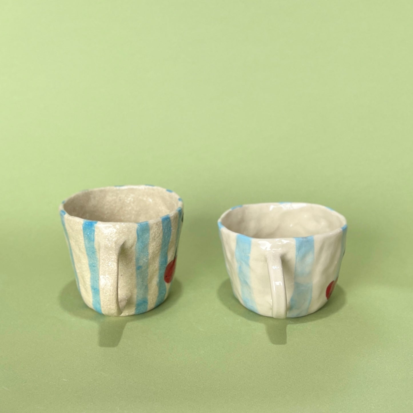 Stripe Cherry Mugs
