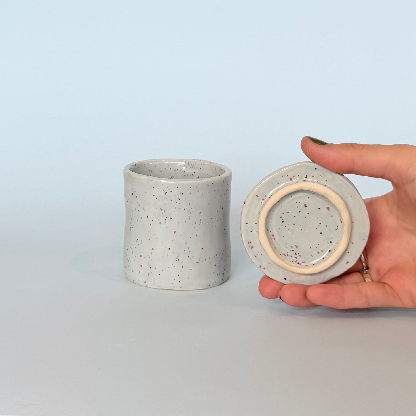 Cloudy Sky Speckle Vase