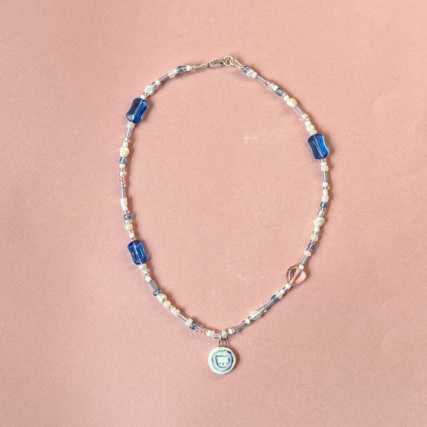 Blue Bear Necklace