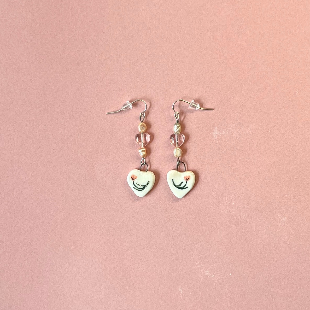 Tulip Heart Earrings