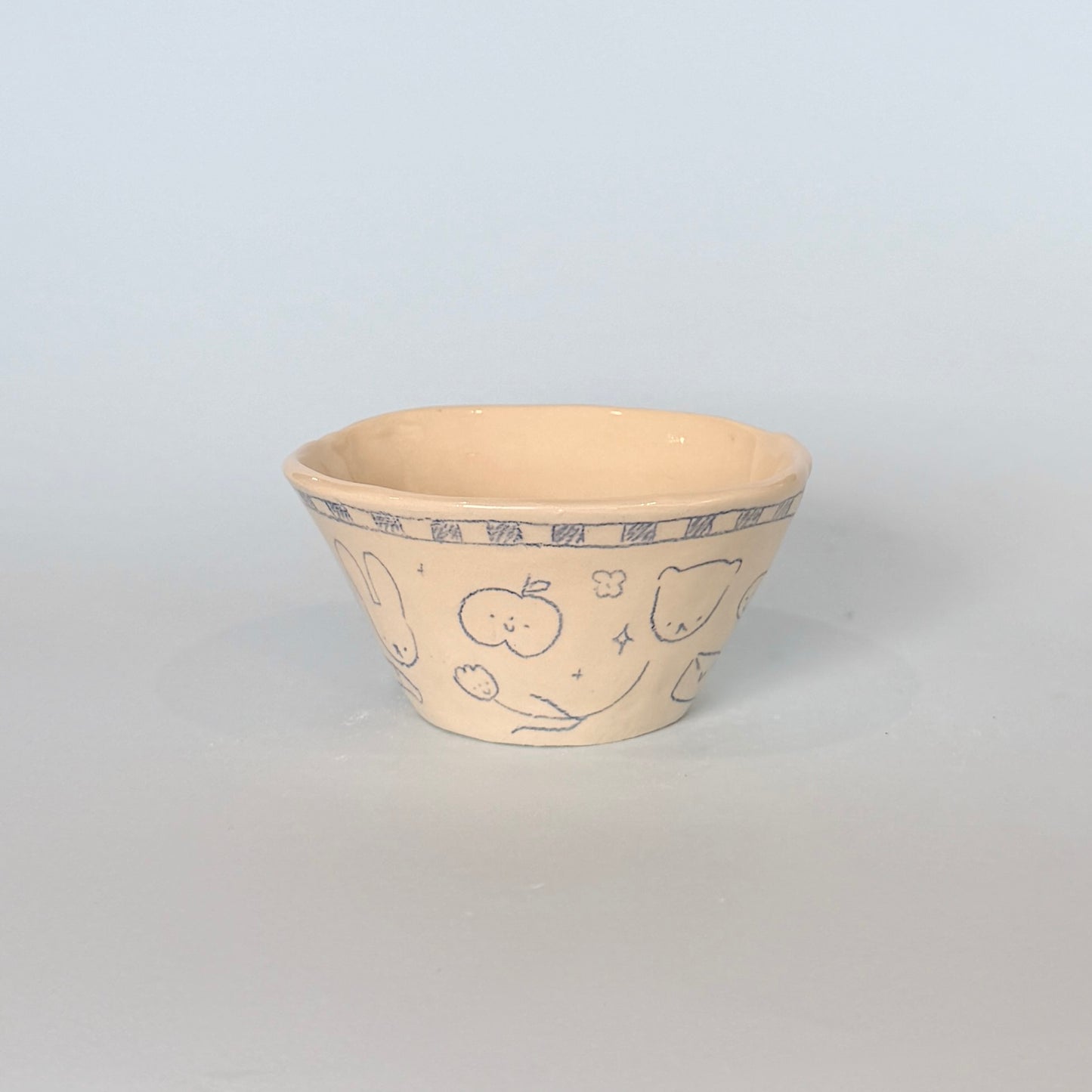 Checkerboard Scribble Bowl