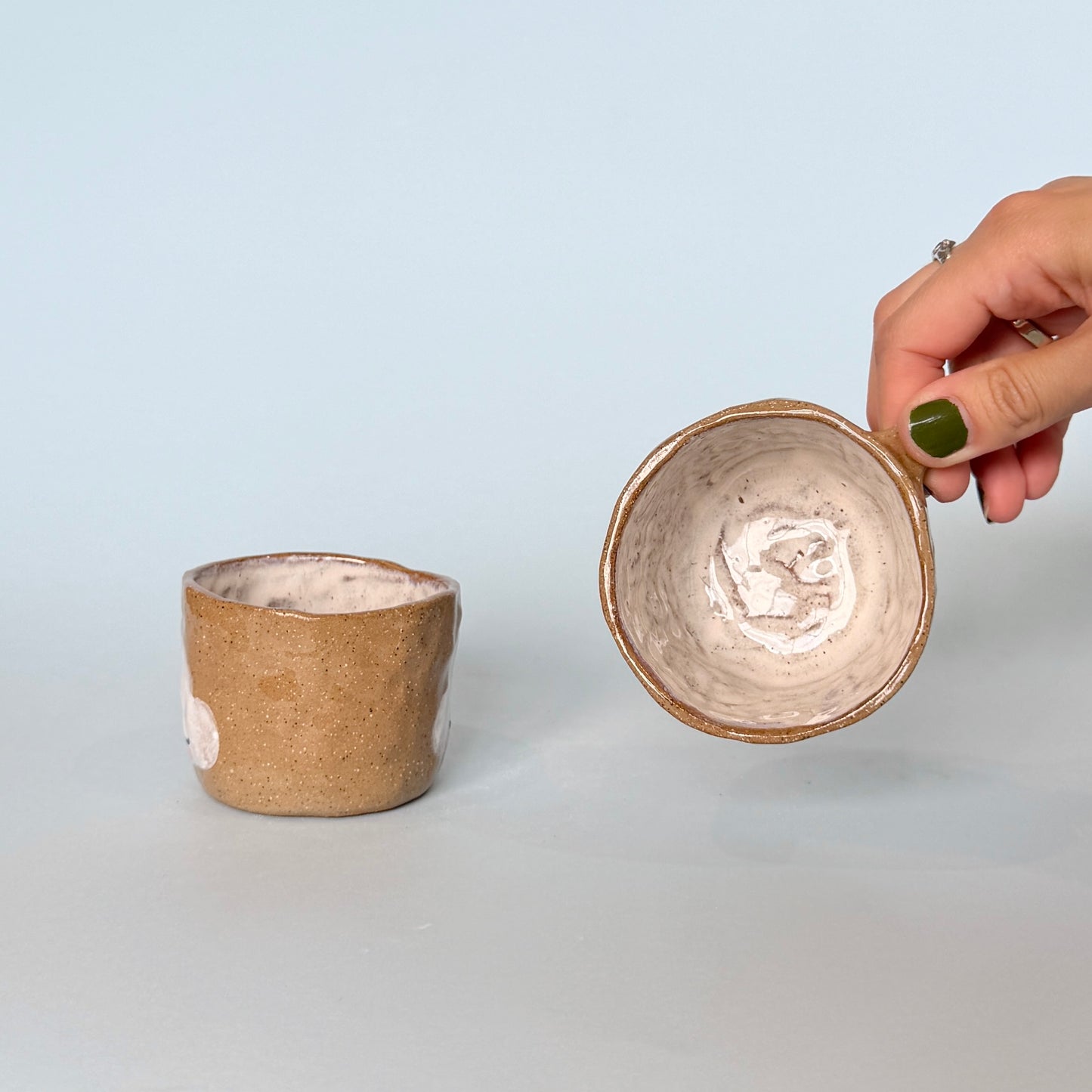 Brown Speckle Cloud Small Mugs