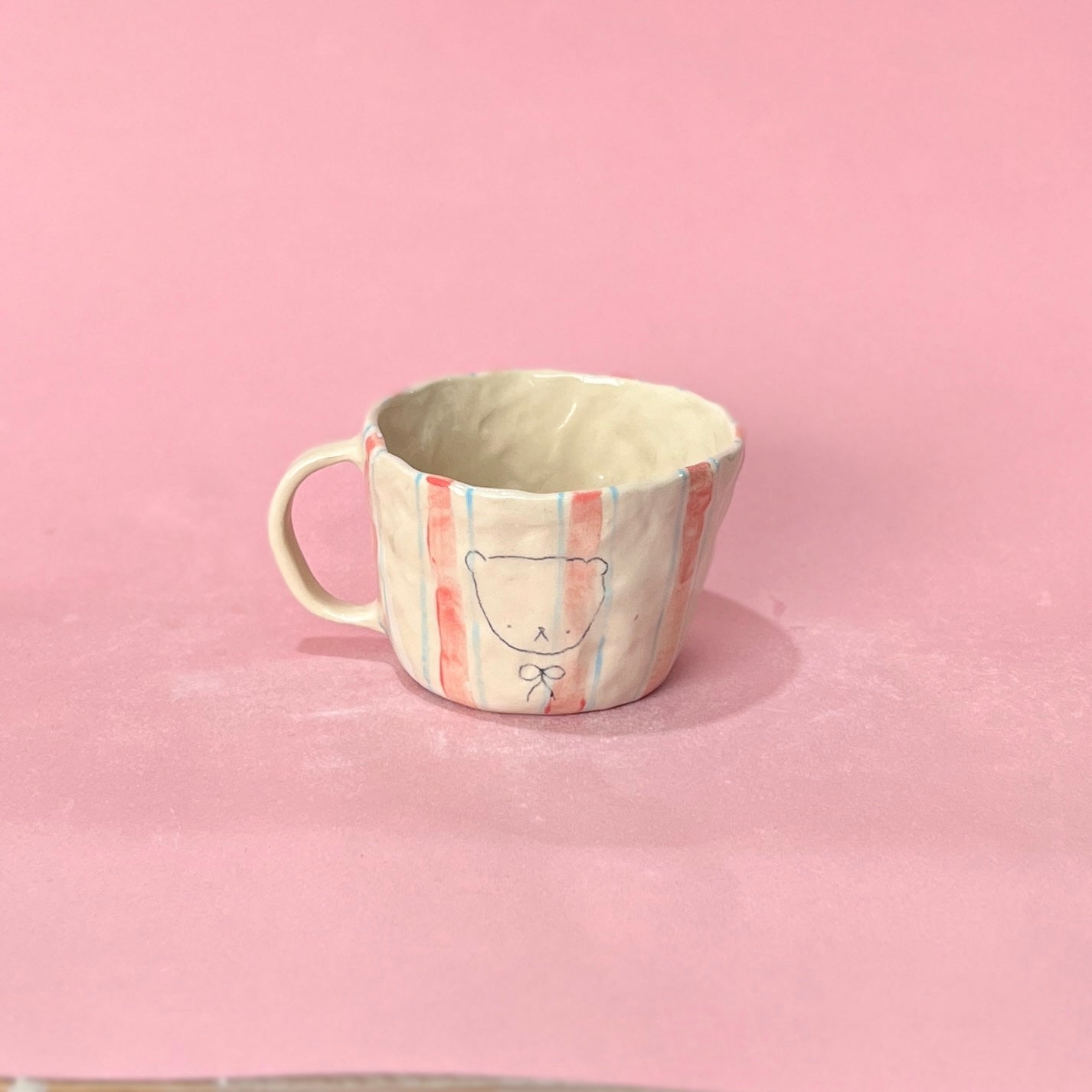 Scribble Teddy Stripe Mug