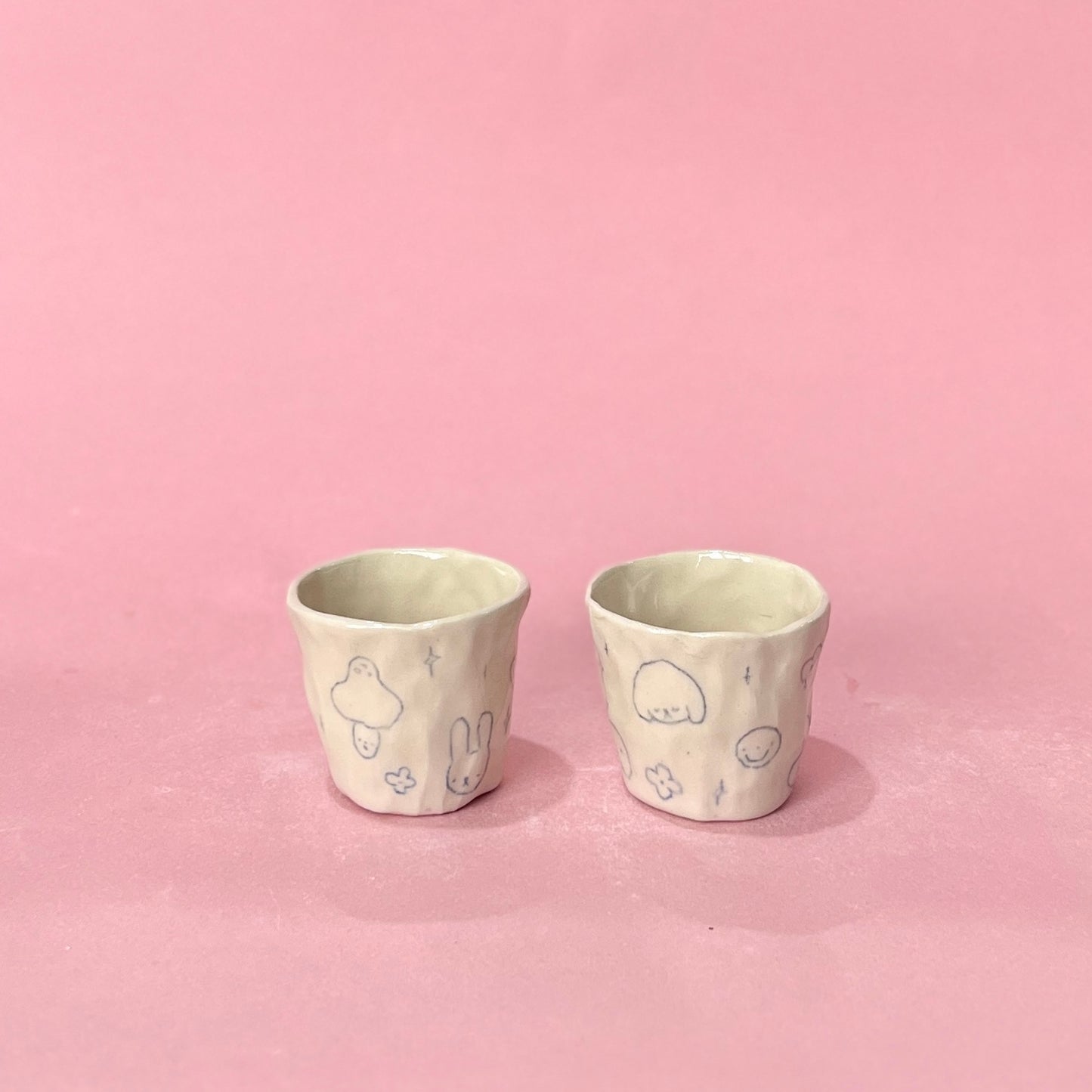 Bubblegum Scribble Espresso Cups