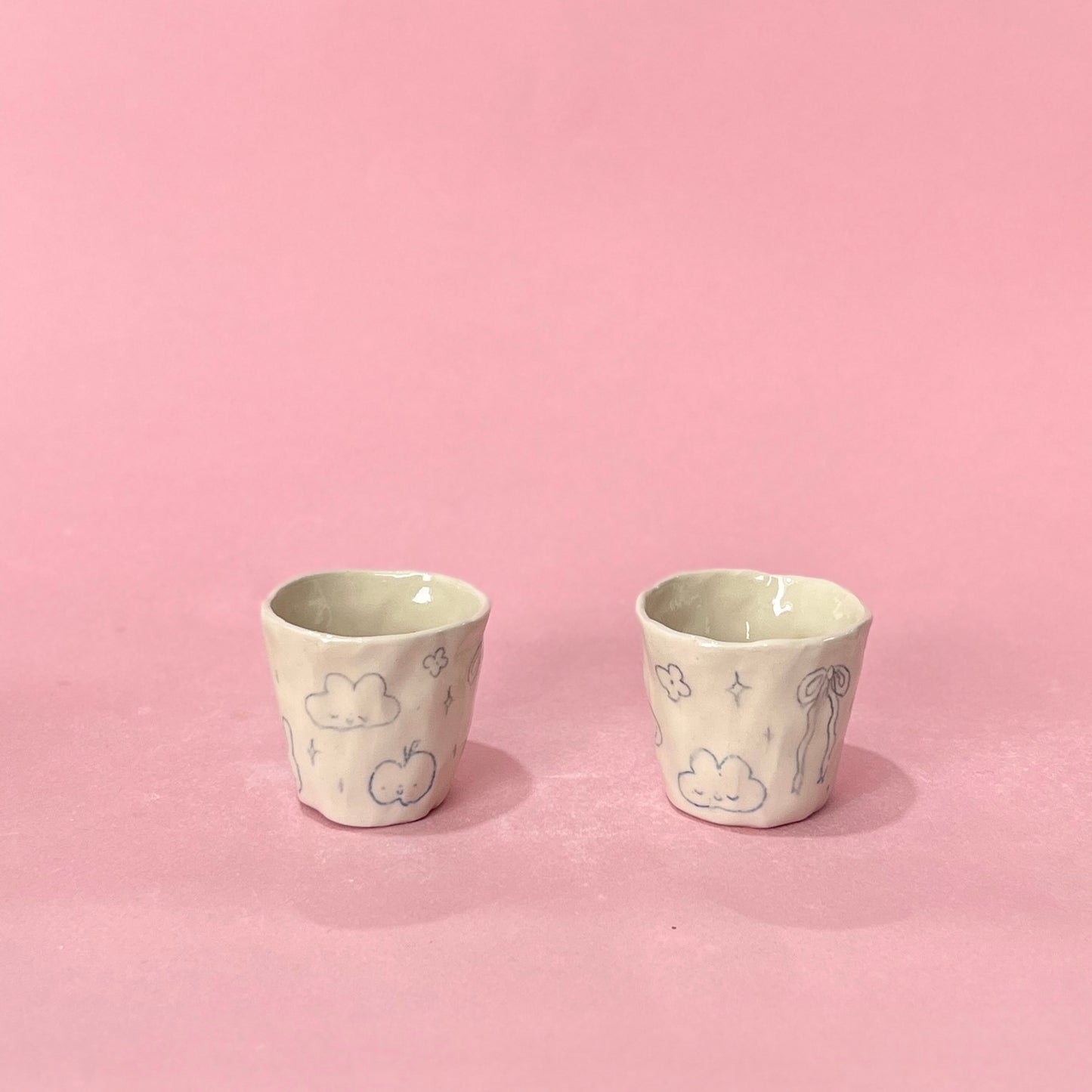 Bubblegum Scribble Espresso Cups