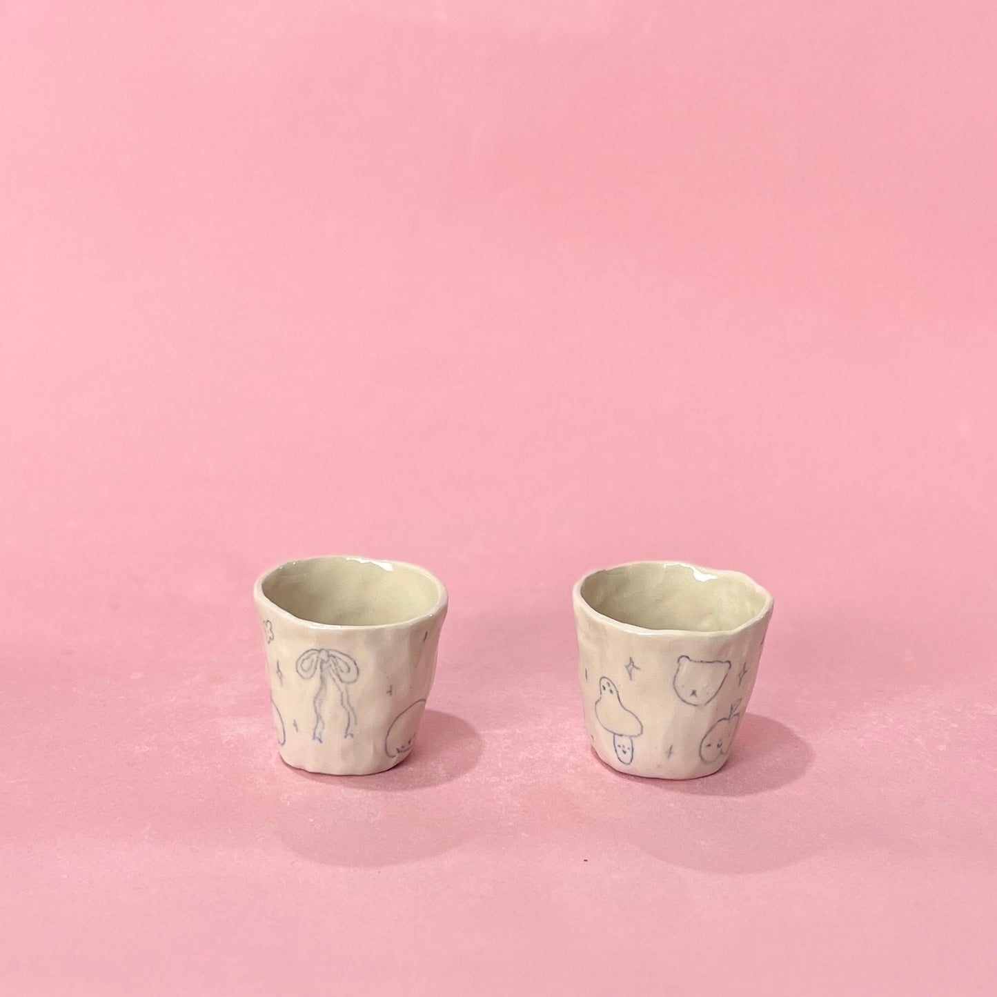 Bubblegum Scribble Espresso Cups