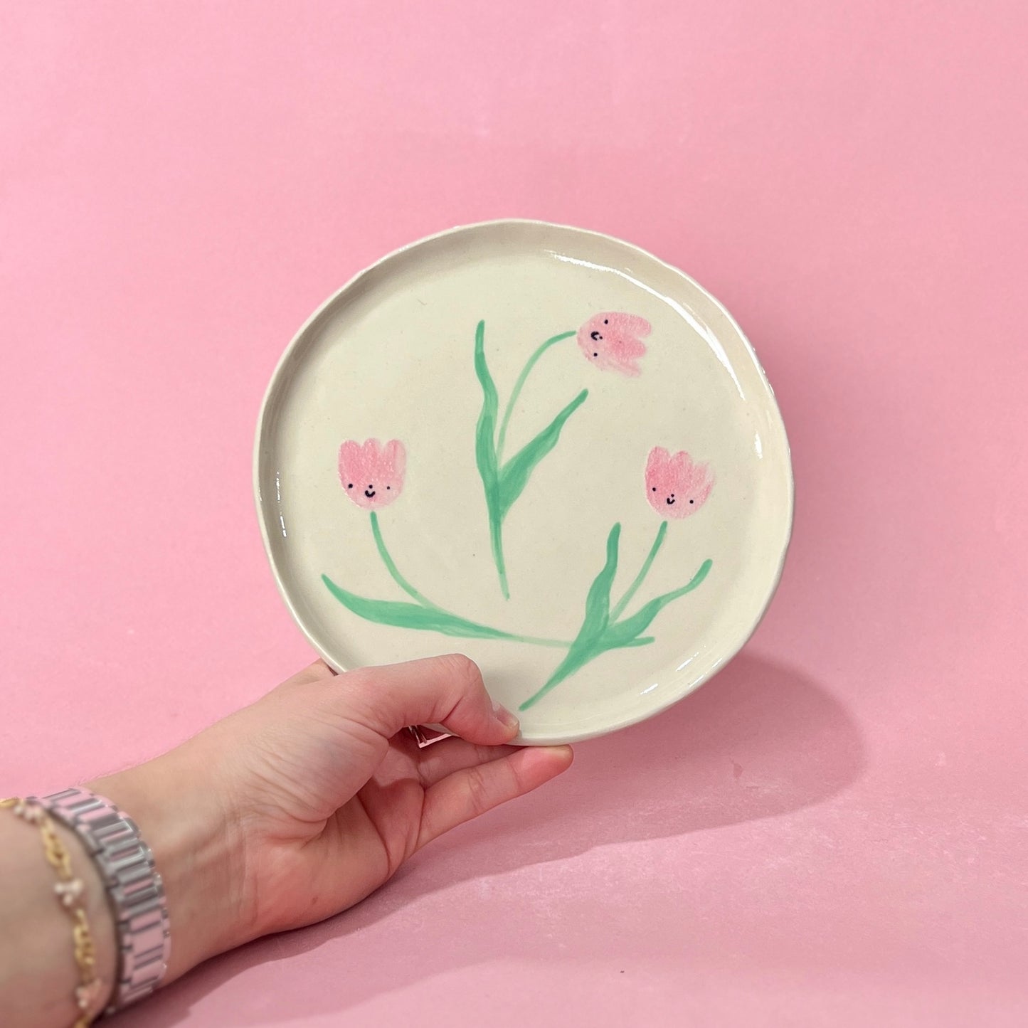 Happy Tulips Plate