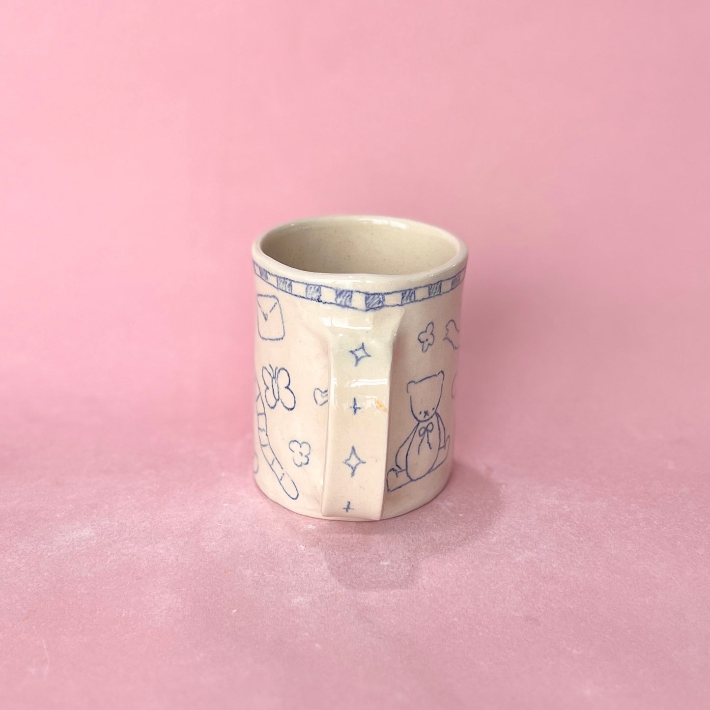 Checkerboard Scribble Medium Mug