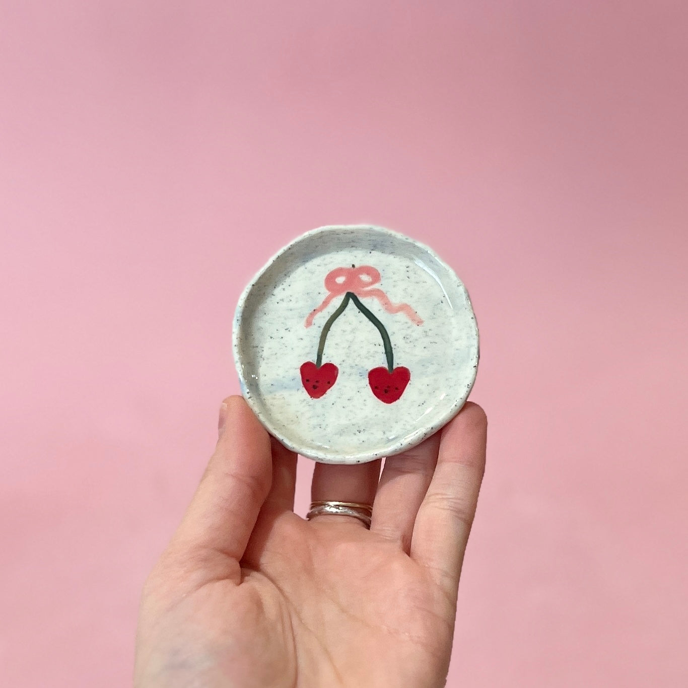 Cherry Ribbon Trinket Dish