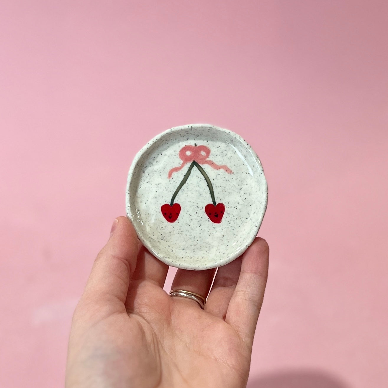Cherry Ribbon Trinket Dish