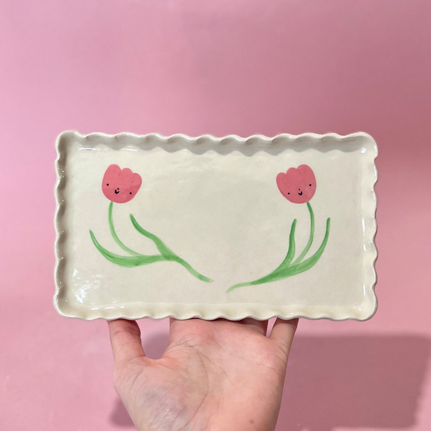 Large Frilly Tulip Tray