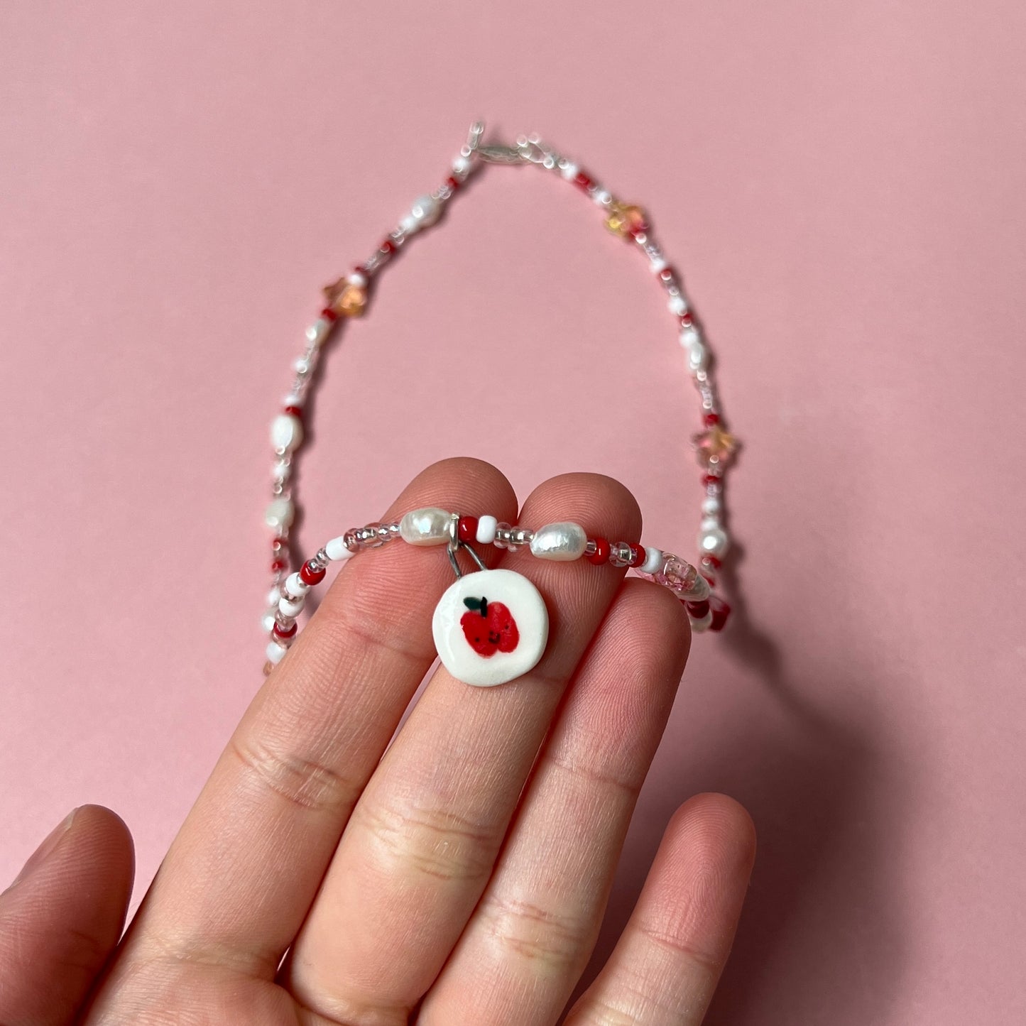 Crunchy Apple Necklace