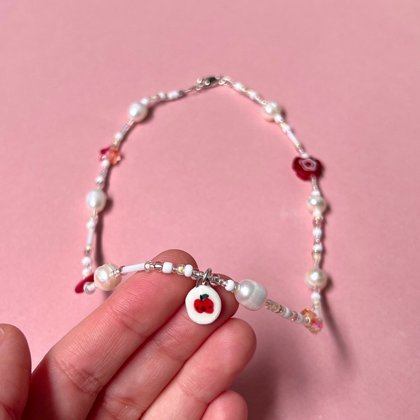 Tiny Crunchy Apple Necklace