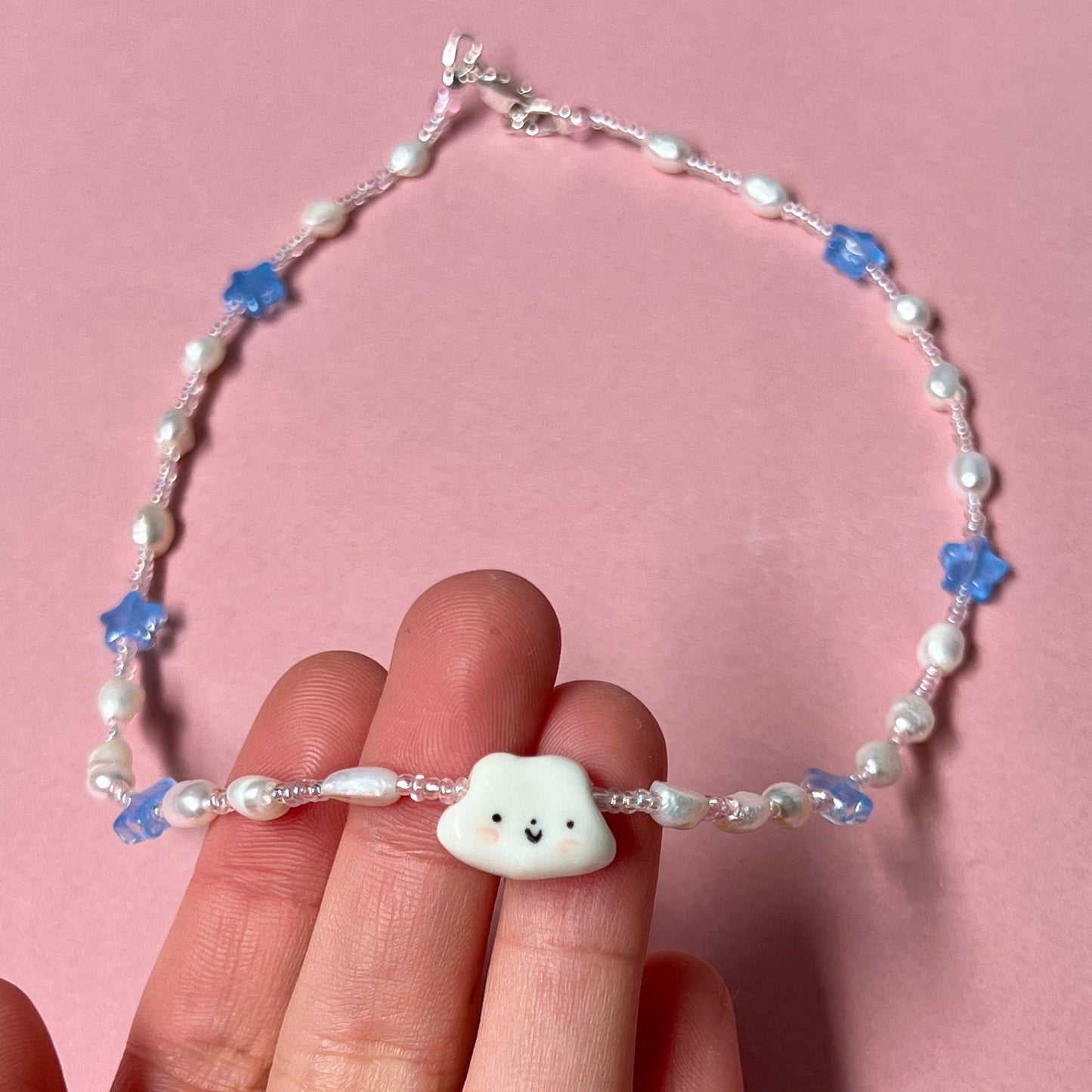 Cloudy Night Sky Necklace