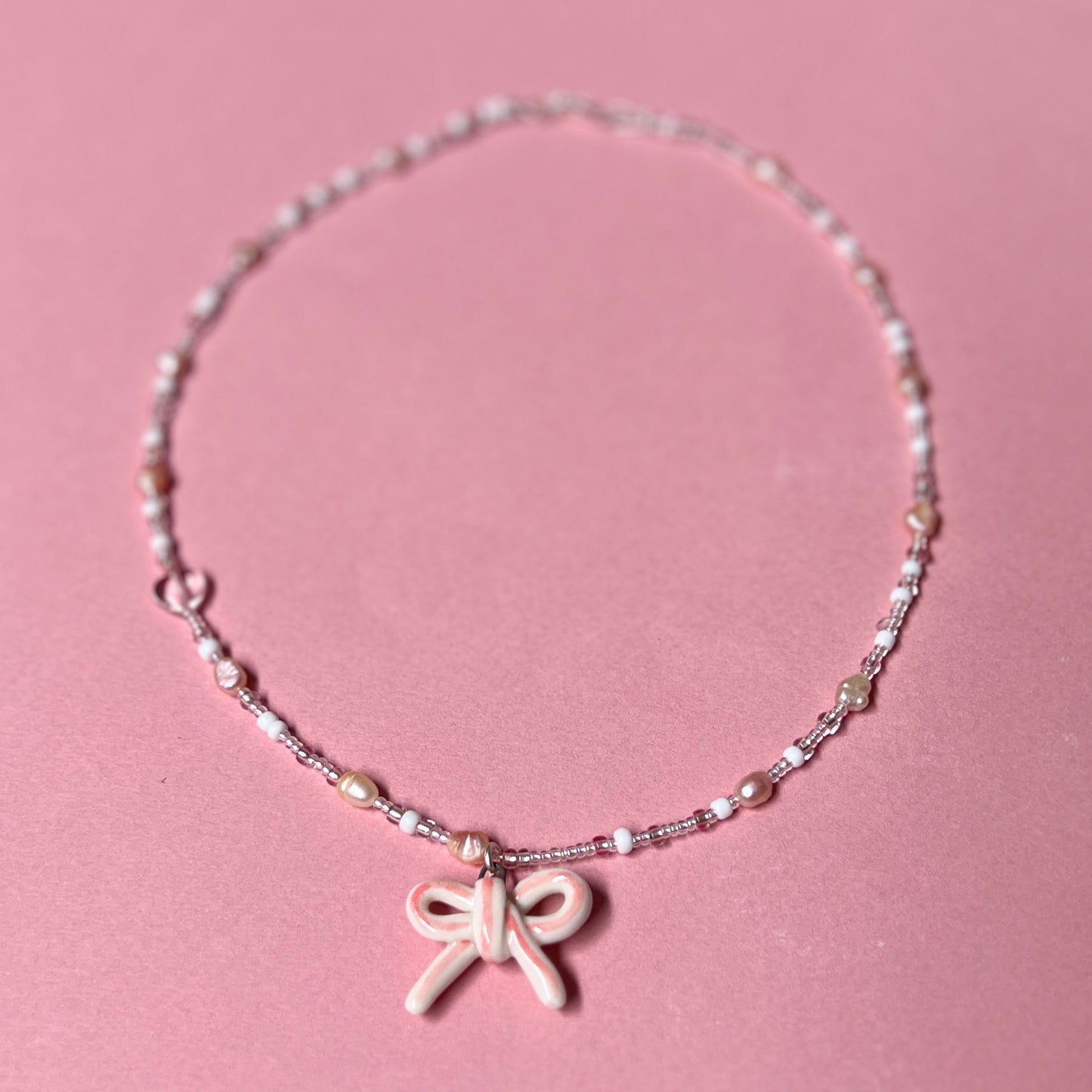 Pink Ribbon Necklace