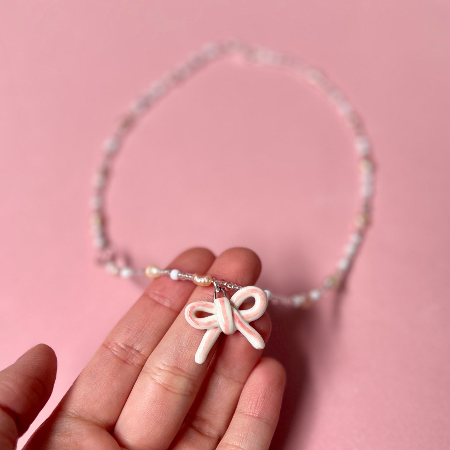 Pink Ribbon Necklace