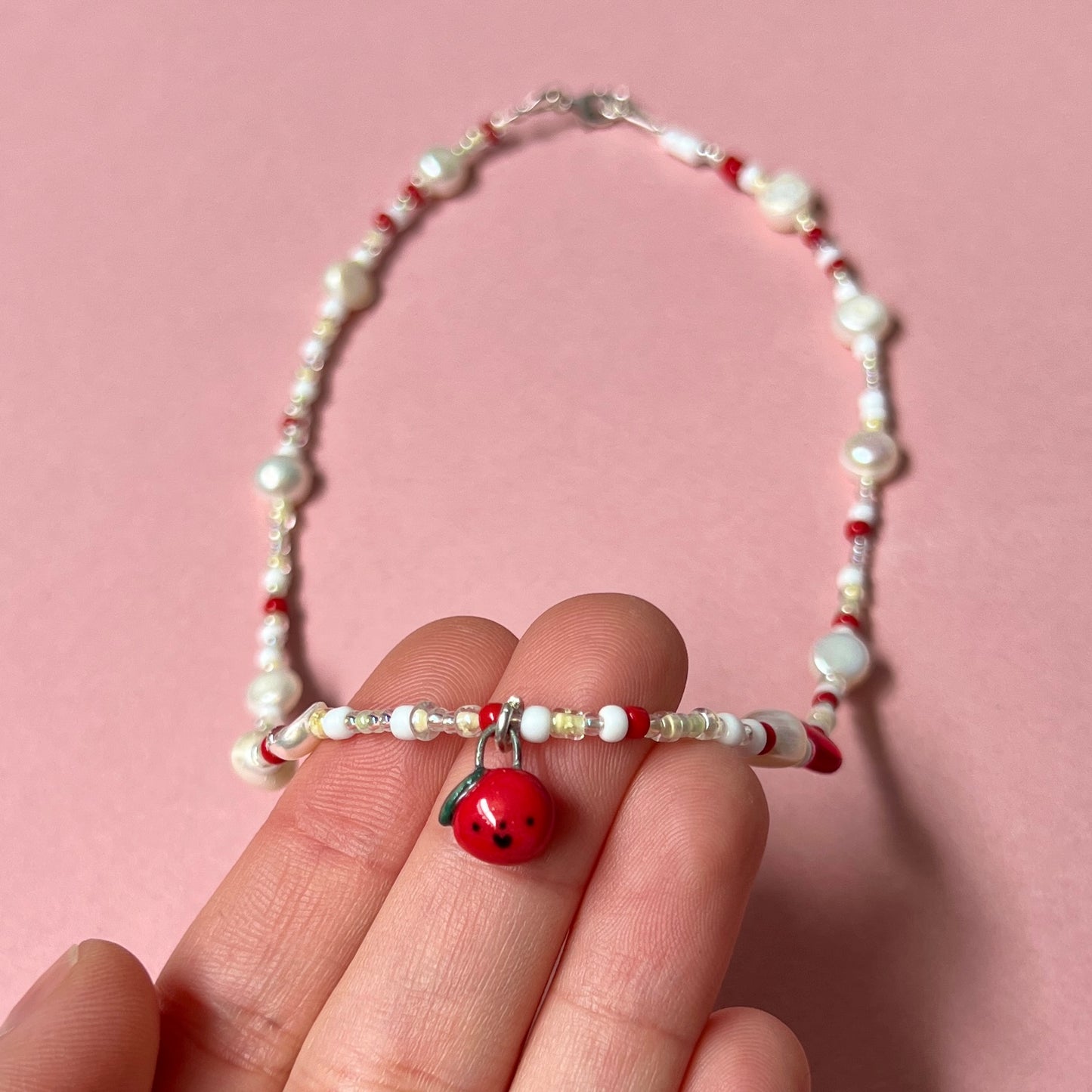 Tiny Apple Necklace