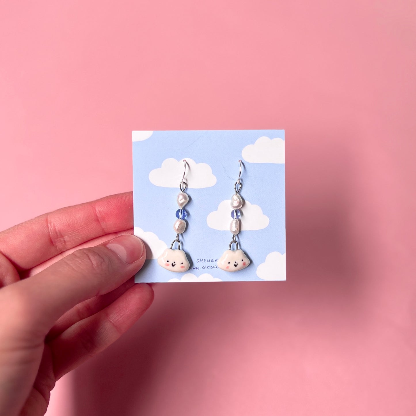 Cloudy Rain Drop Earrings