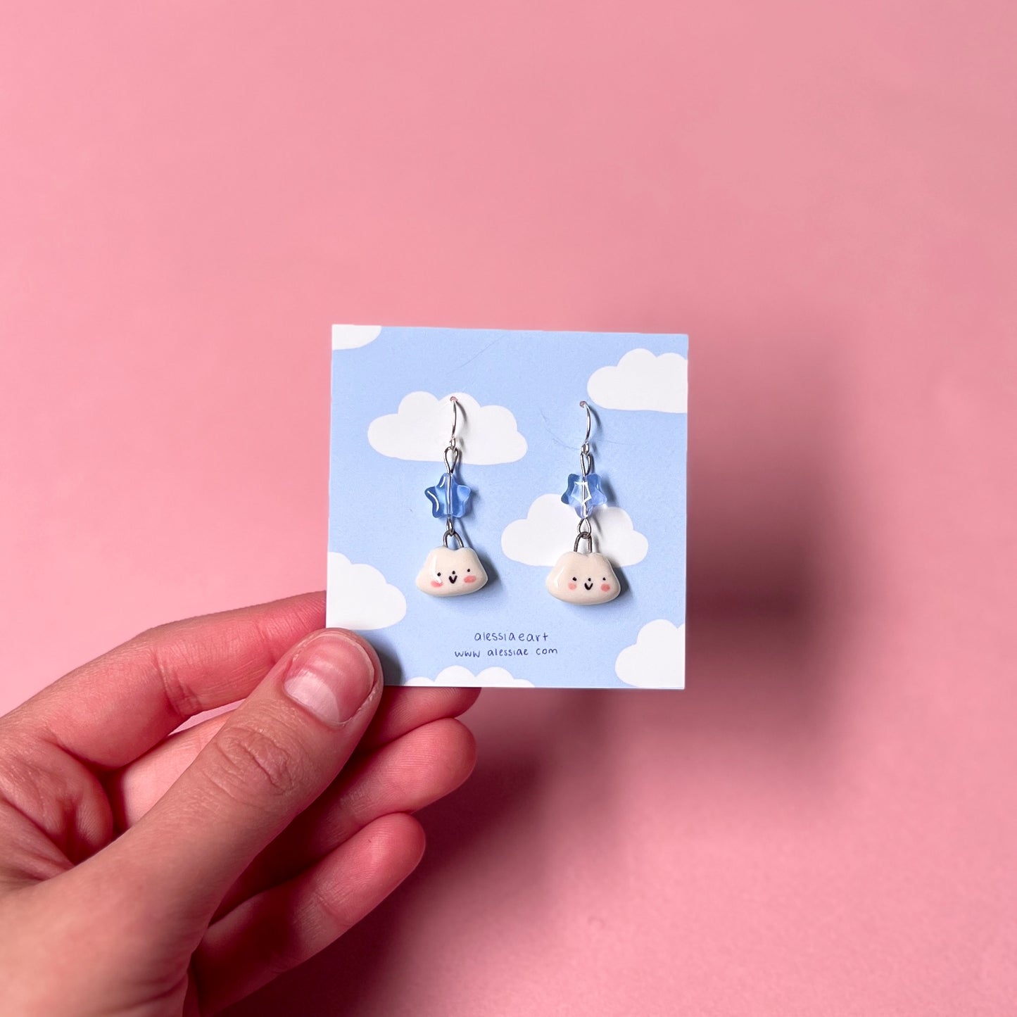 Cloudy Star Earrings
