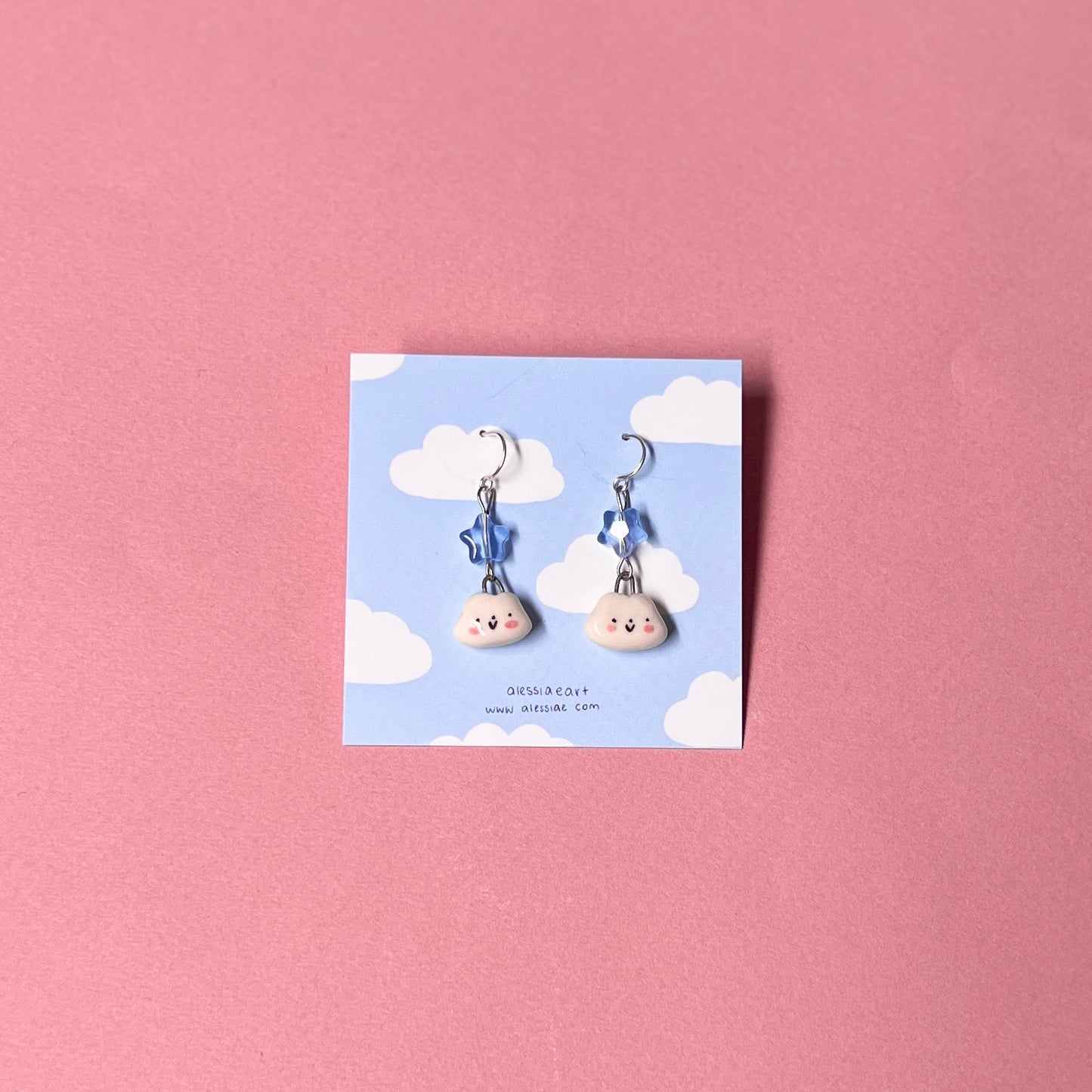 Cloudy Star Earrings