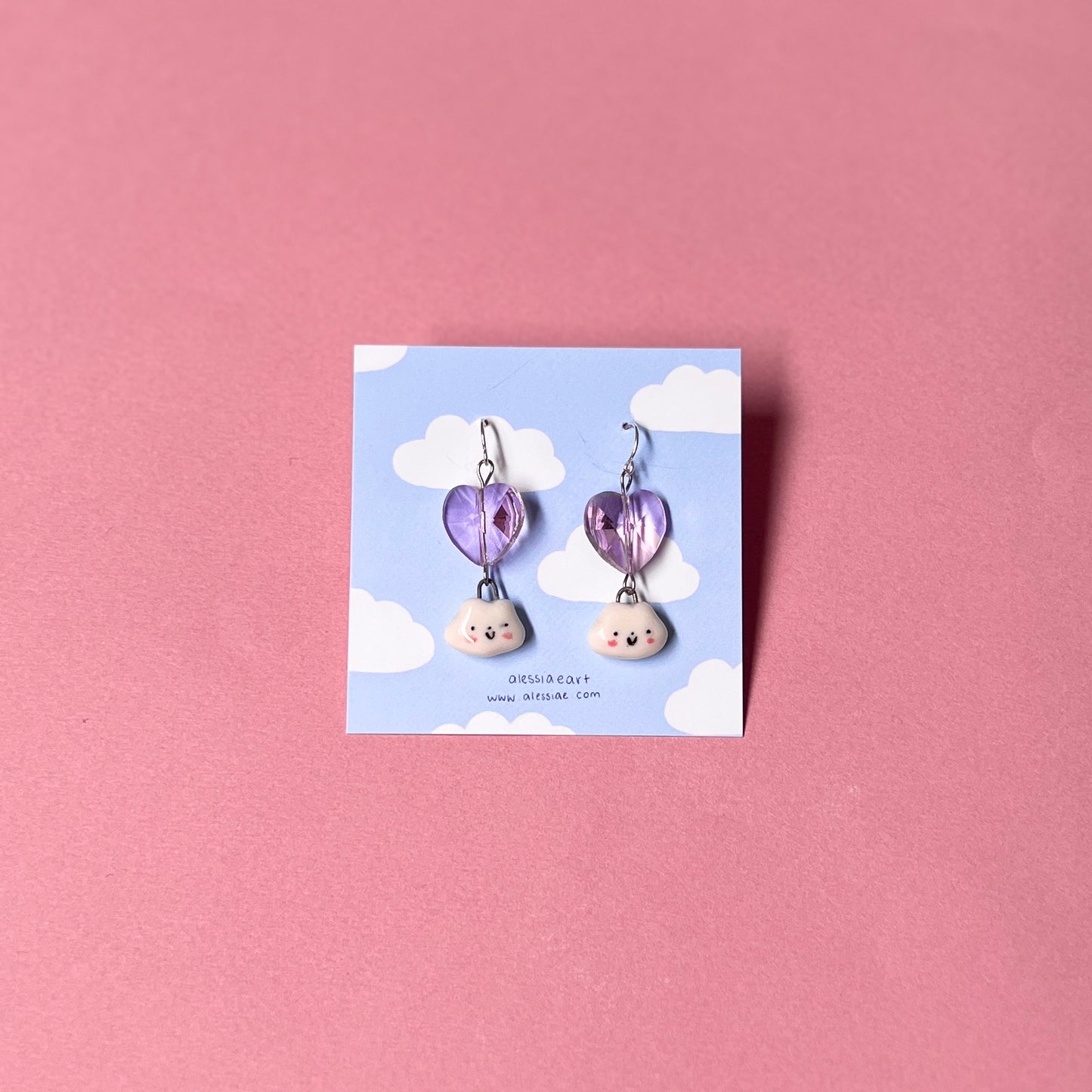 Cloudy Heart Earrings