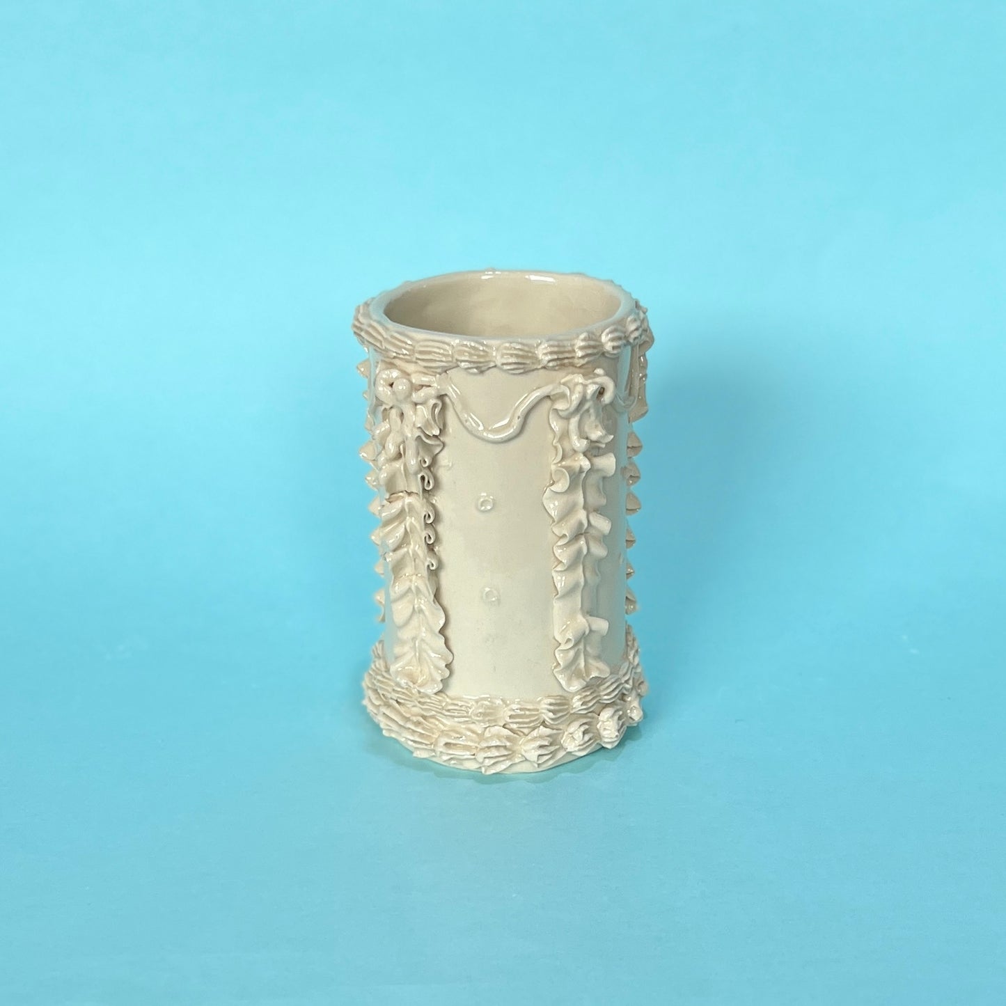 Tall White Royal Icing Mug