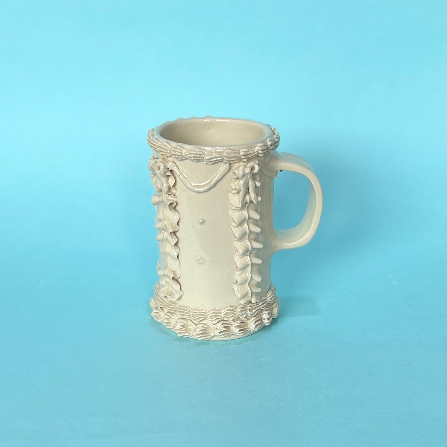 Tall White Royal Icing Mug
