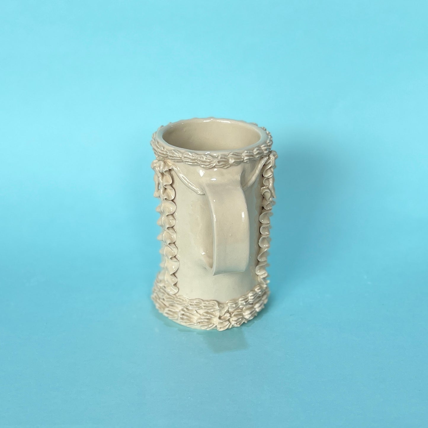 Tall White Royal Icing Mug