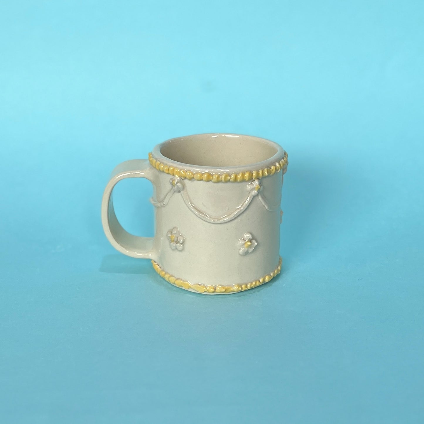 Yellow Daisies Royal Icing Mug