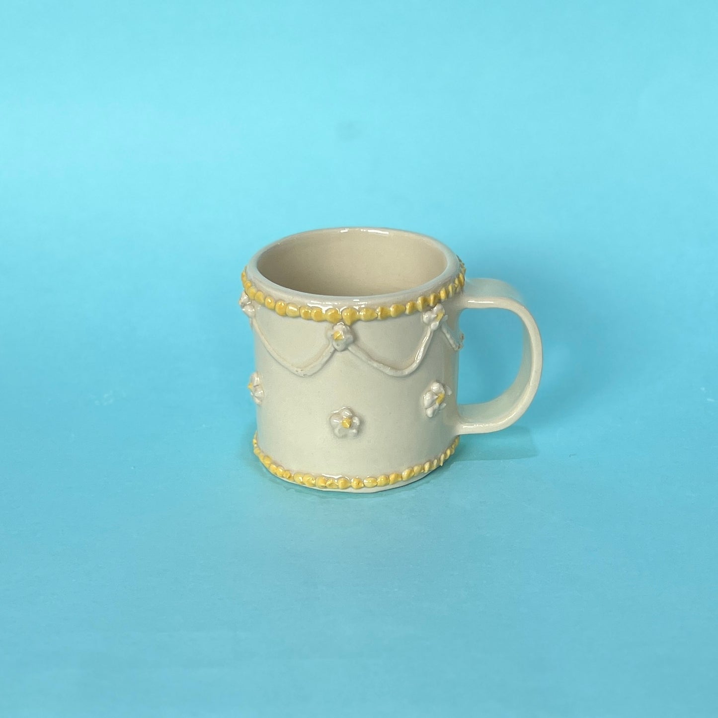 Yellow Daisies Royal Icing Mug