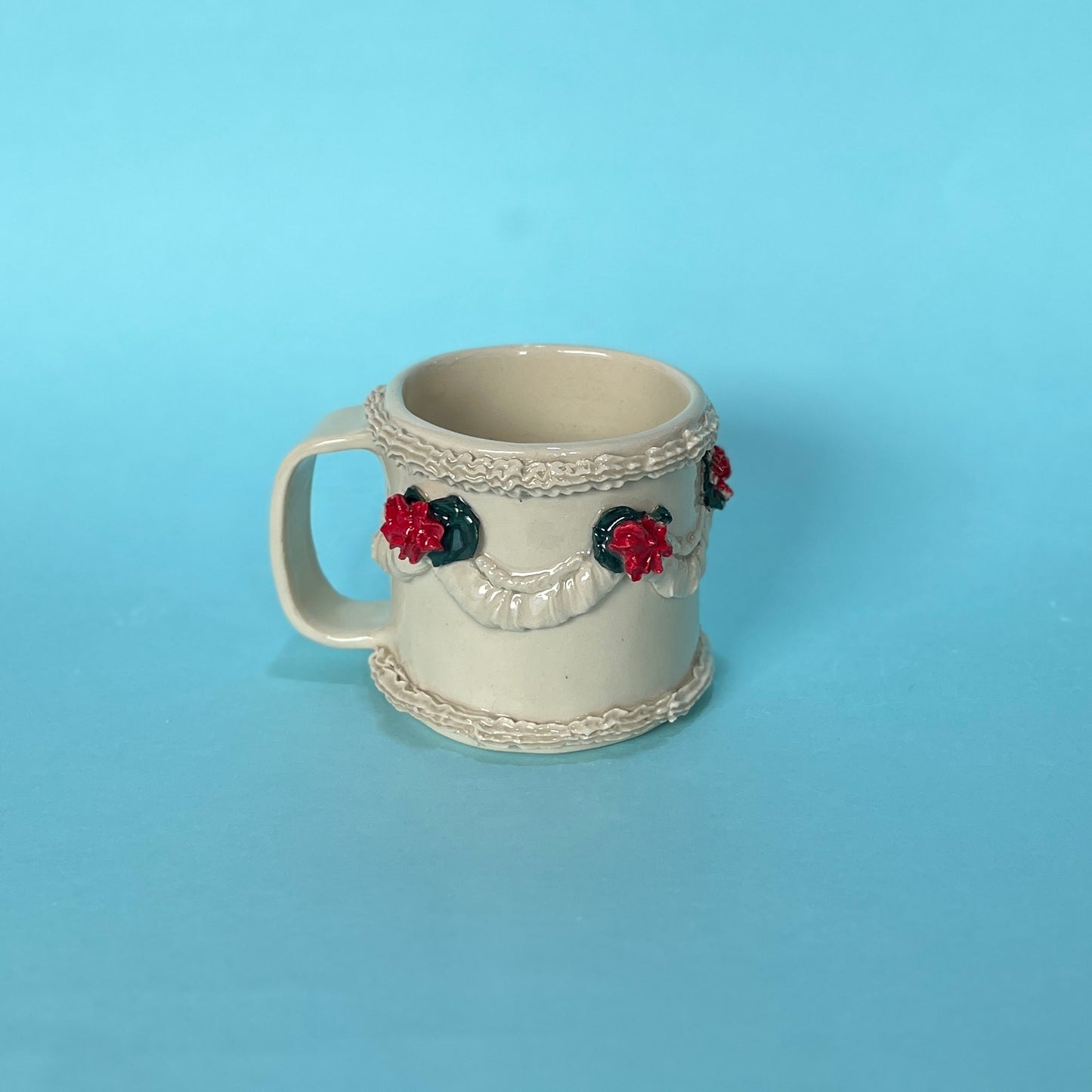 Red Roses Royal Icing Mug