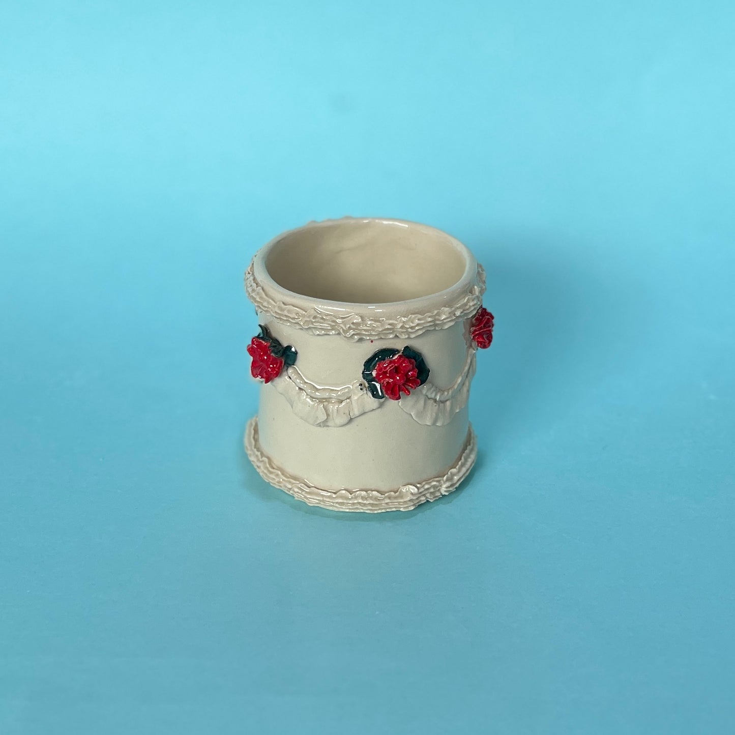 Red Roses Royal Icing Mug