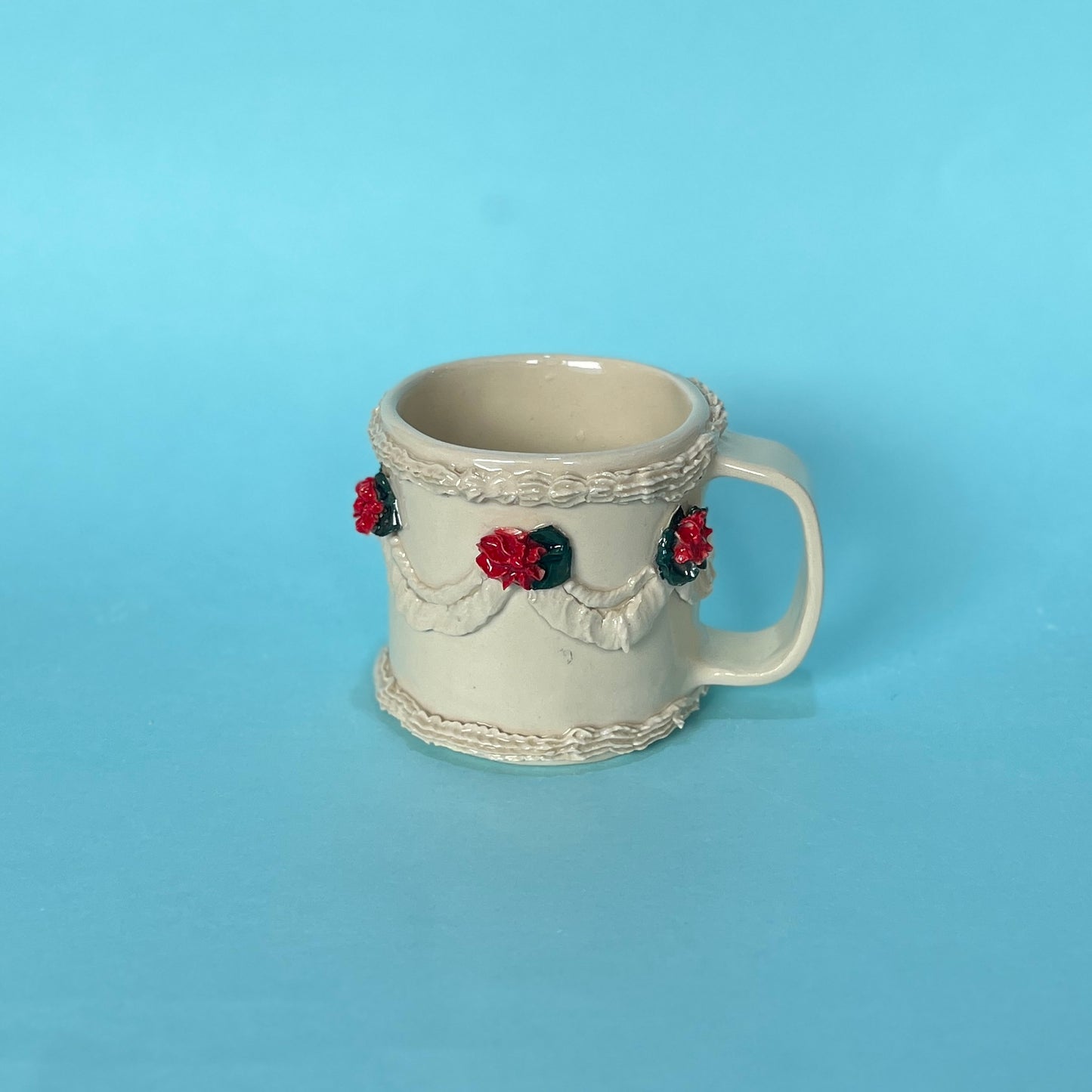 Red Roses Royal Icing Mug