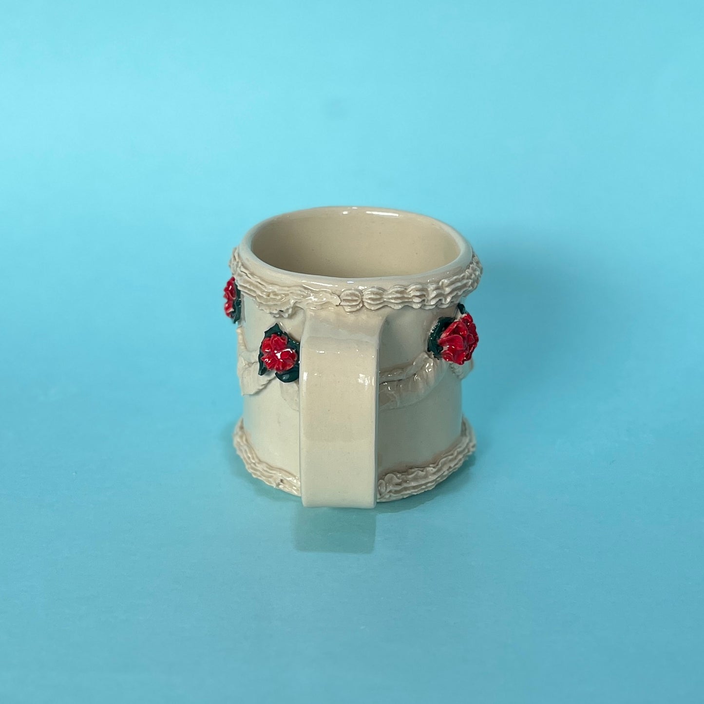 Red Roses Royal Icing Mug
