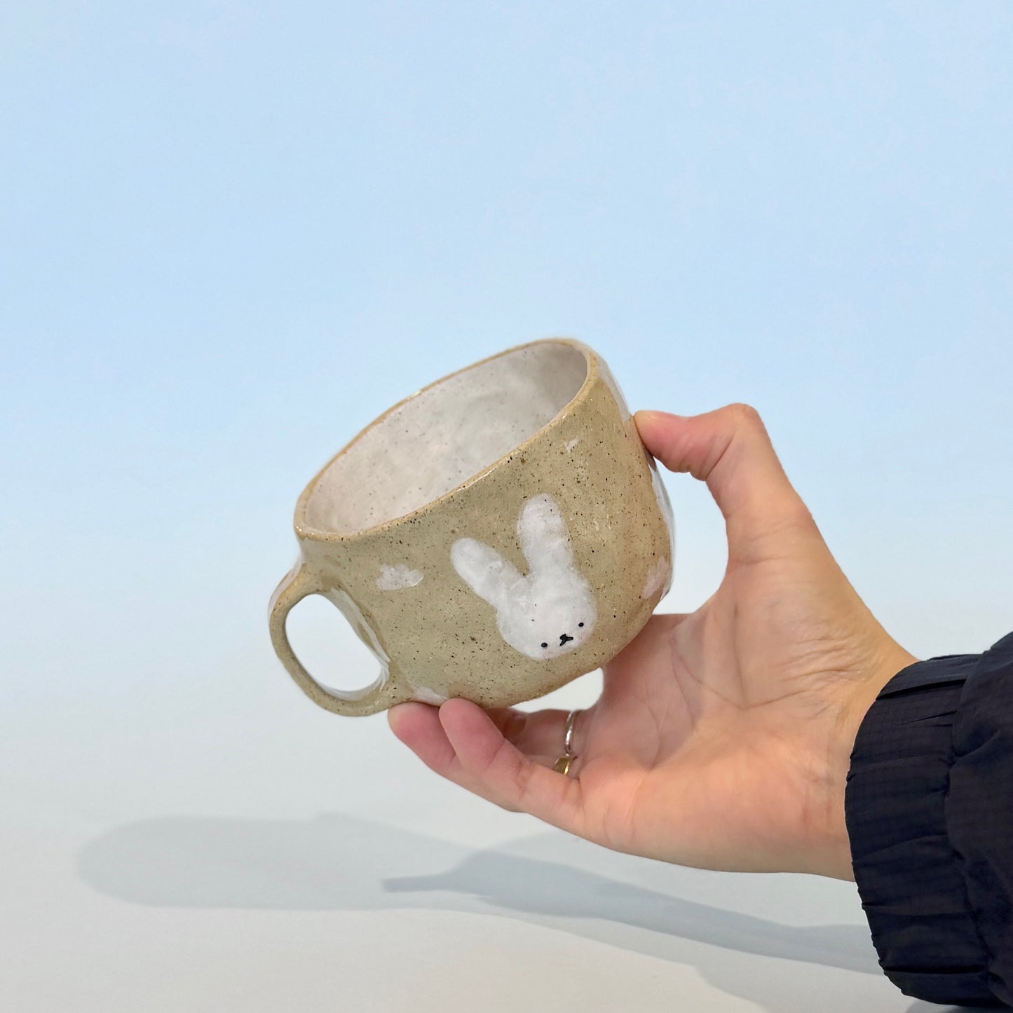 Speckled Bunny and Cloud Mug