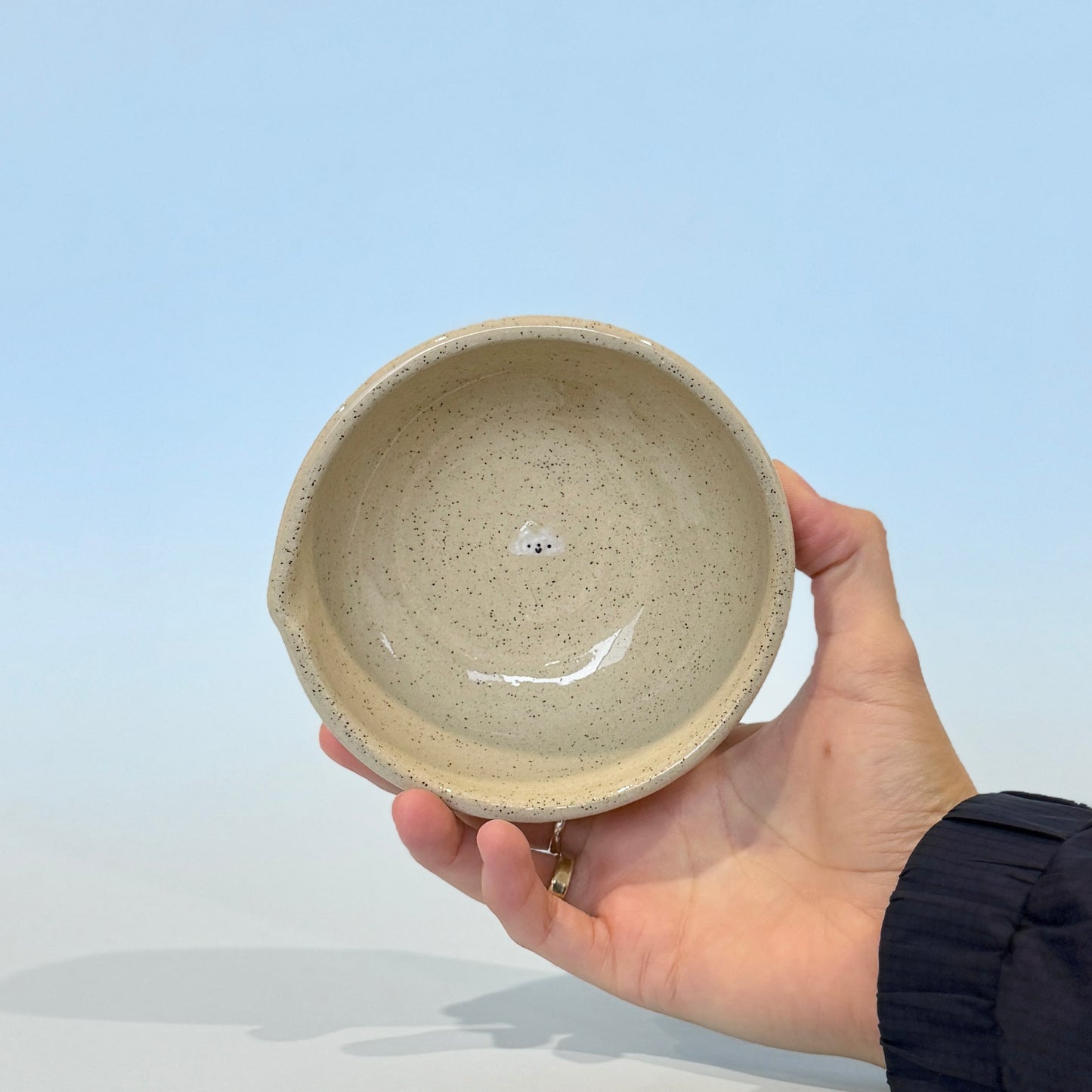 Speckled Tiny Cloud Matcha Bowl