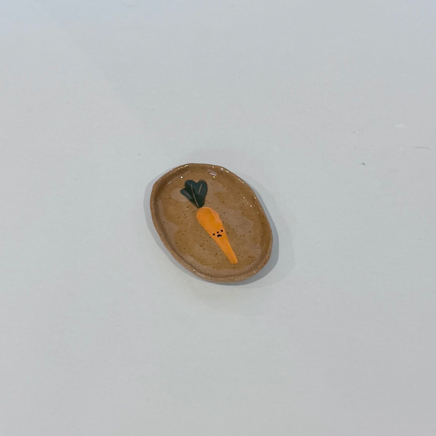 Tiny Sad Carrot Trinket Dish