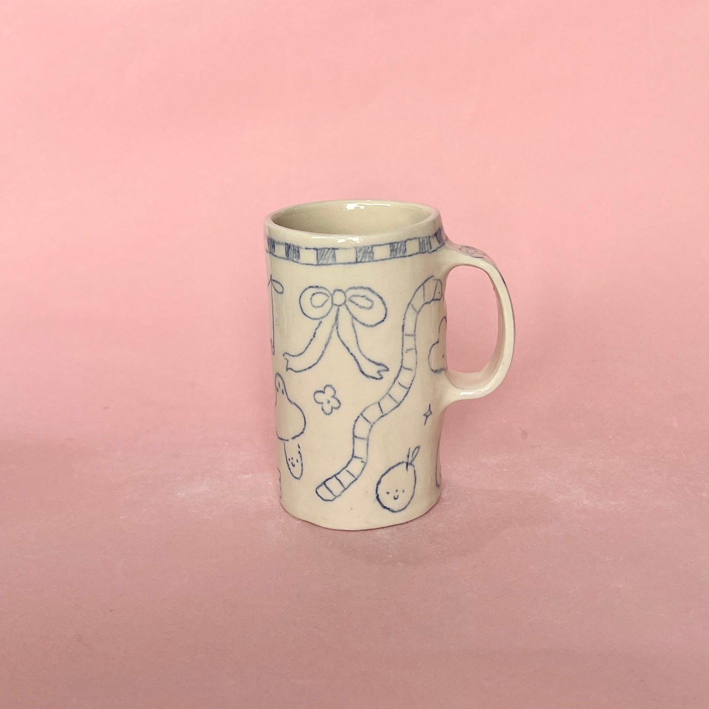 Checkerboard Scribble Tall Mug