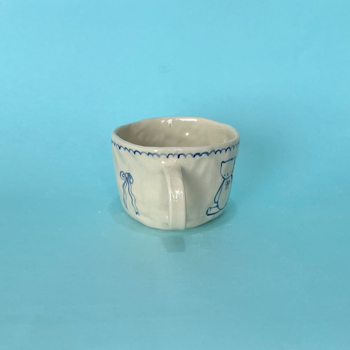 "SLAY" Navy and White Traditional Mug