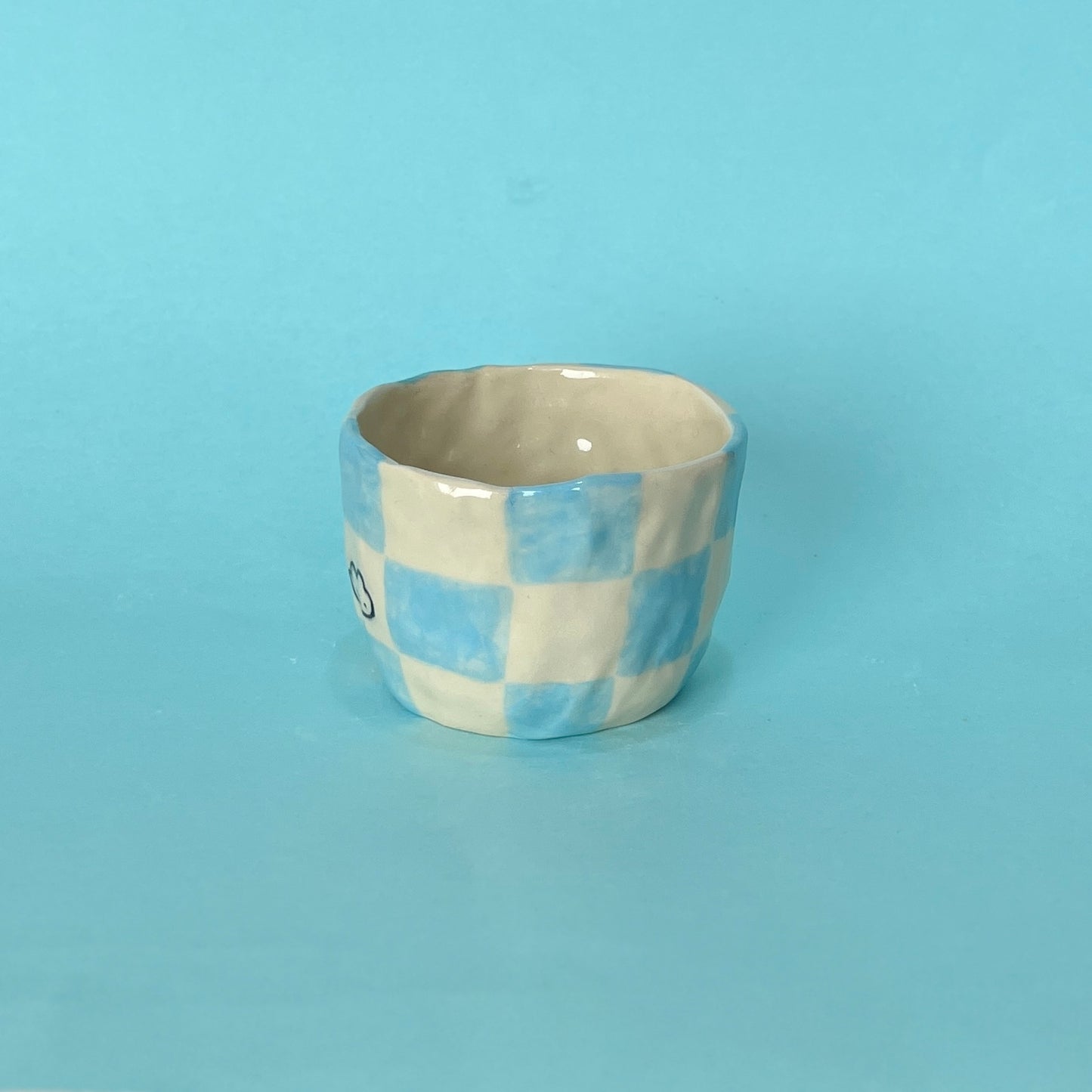 Baby Blue Checkerboard Mug
