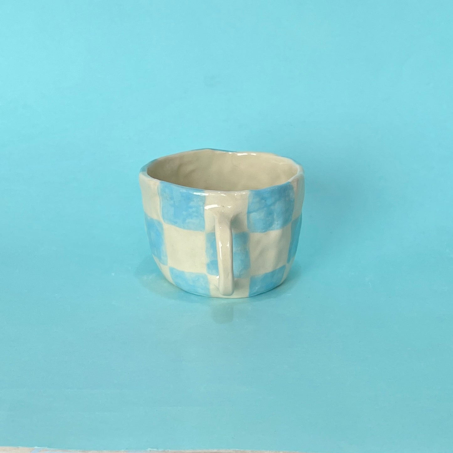 Baby Blue Checkerboard Mug
