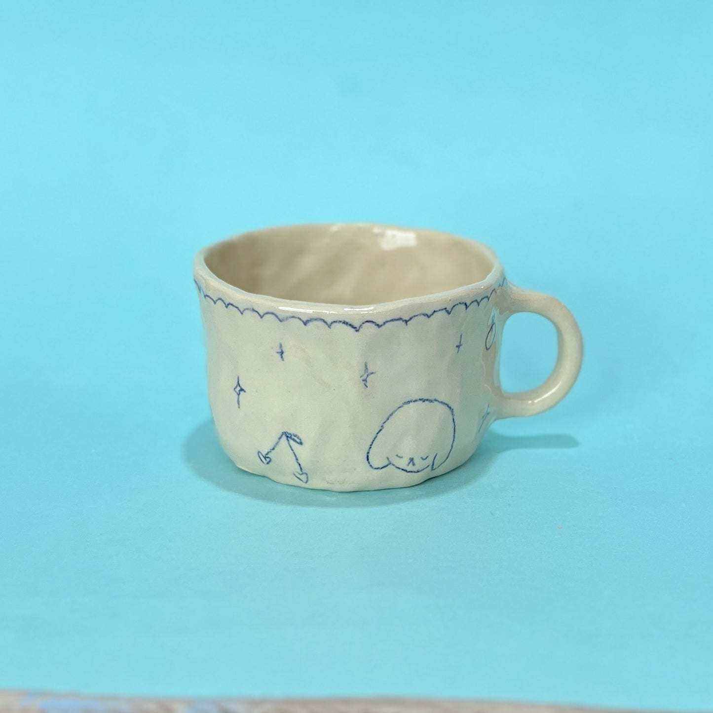 Blue Scribble Mug 1