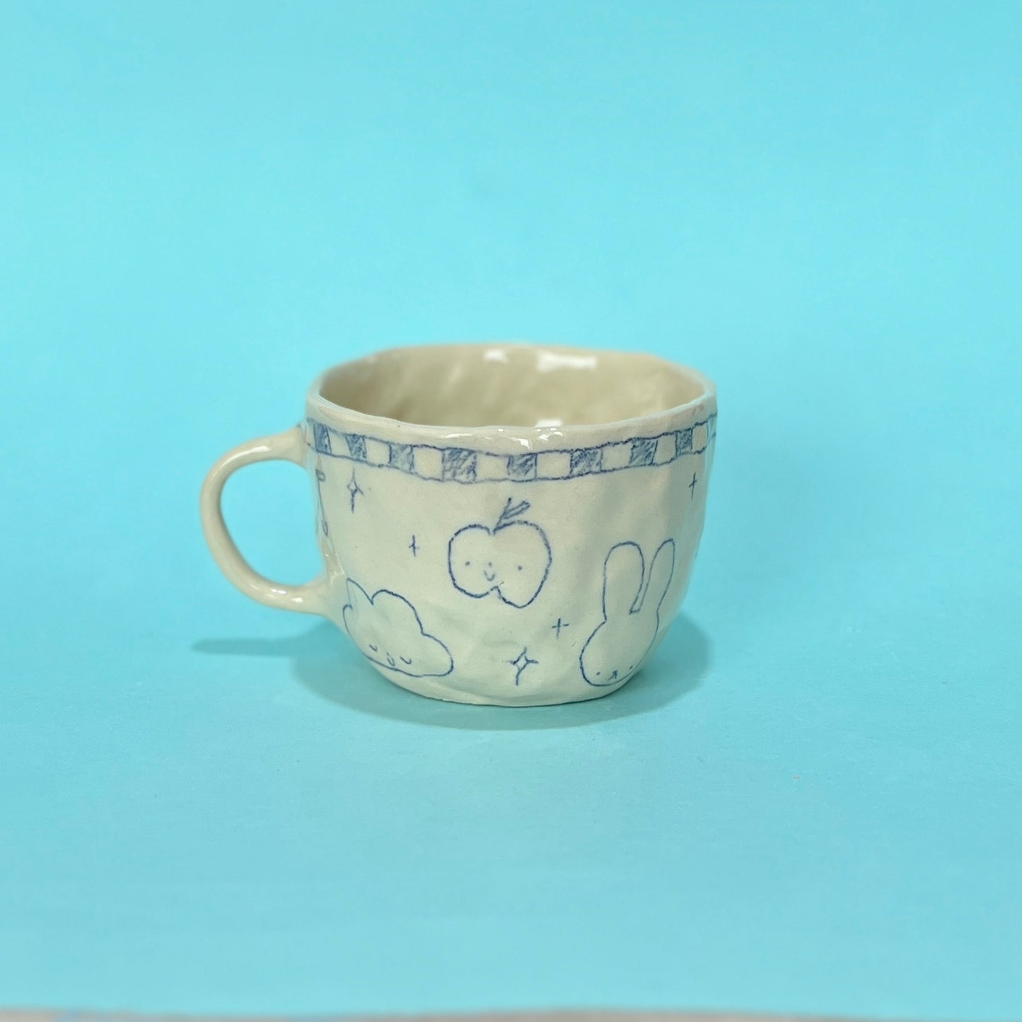 Blue Scribble Mug 2