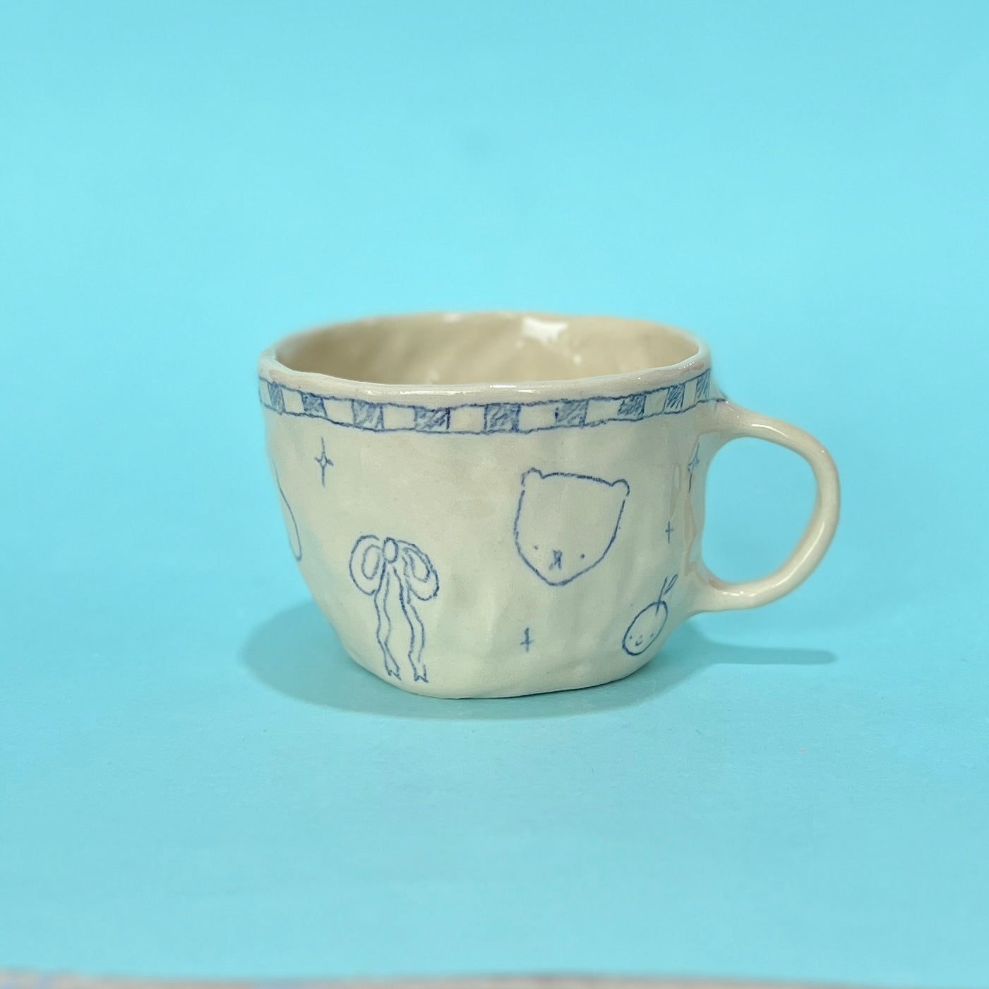 Blue Scribble Mug 2