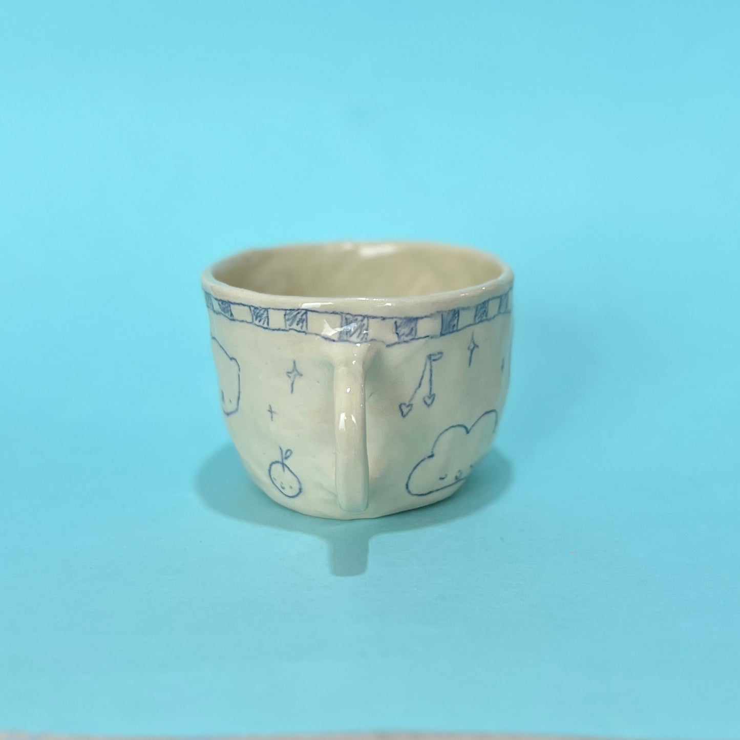 Blue Scribble Mug 2
