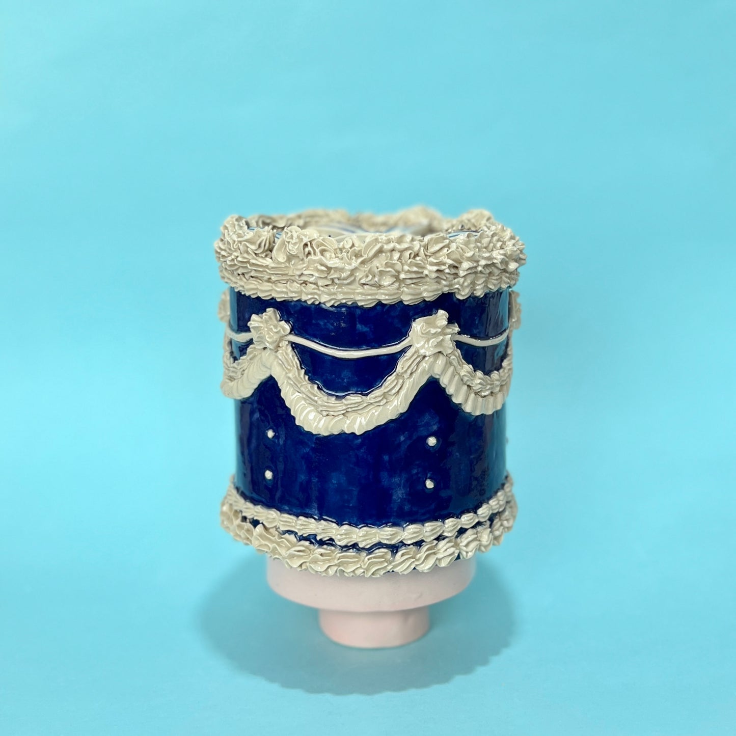 Navy Royal Icing Vase