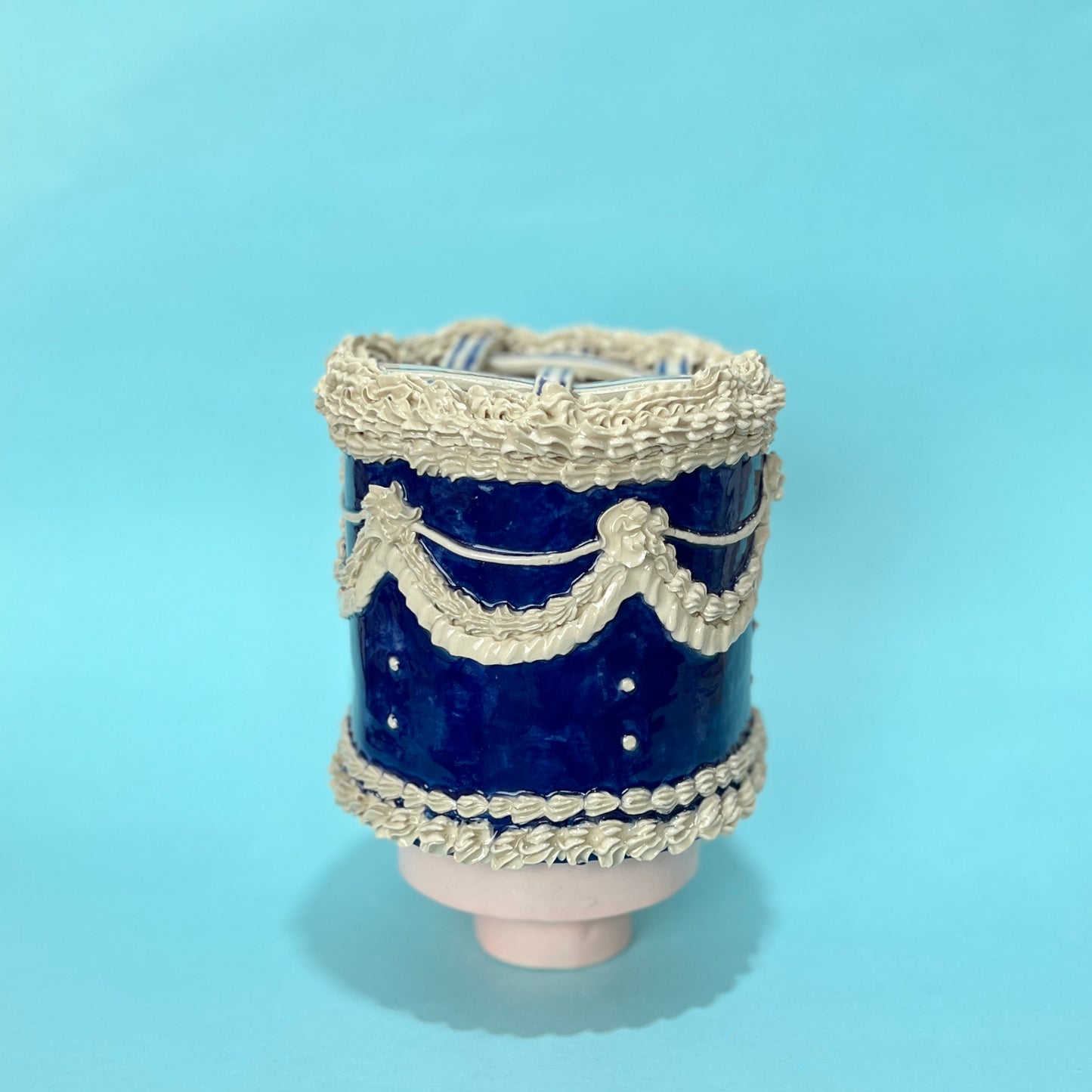 Navy Royal Icing Vase