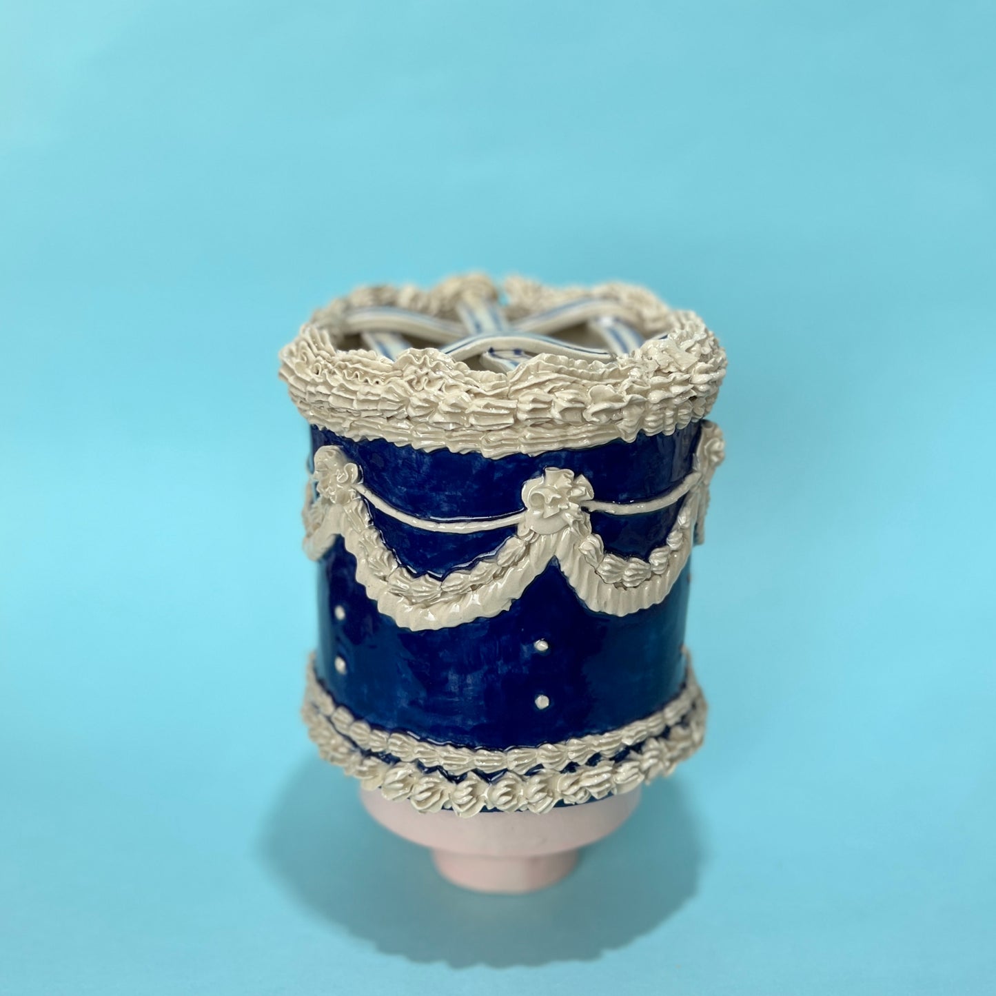 Navy Royal Icing Vase